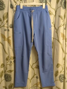 Figs High Waist Yola Ceil Blue Bottoms